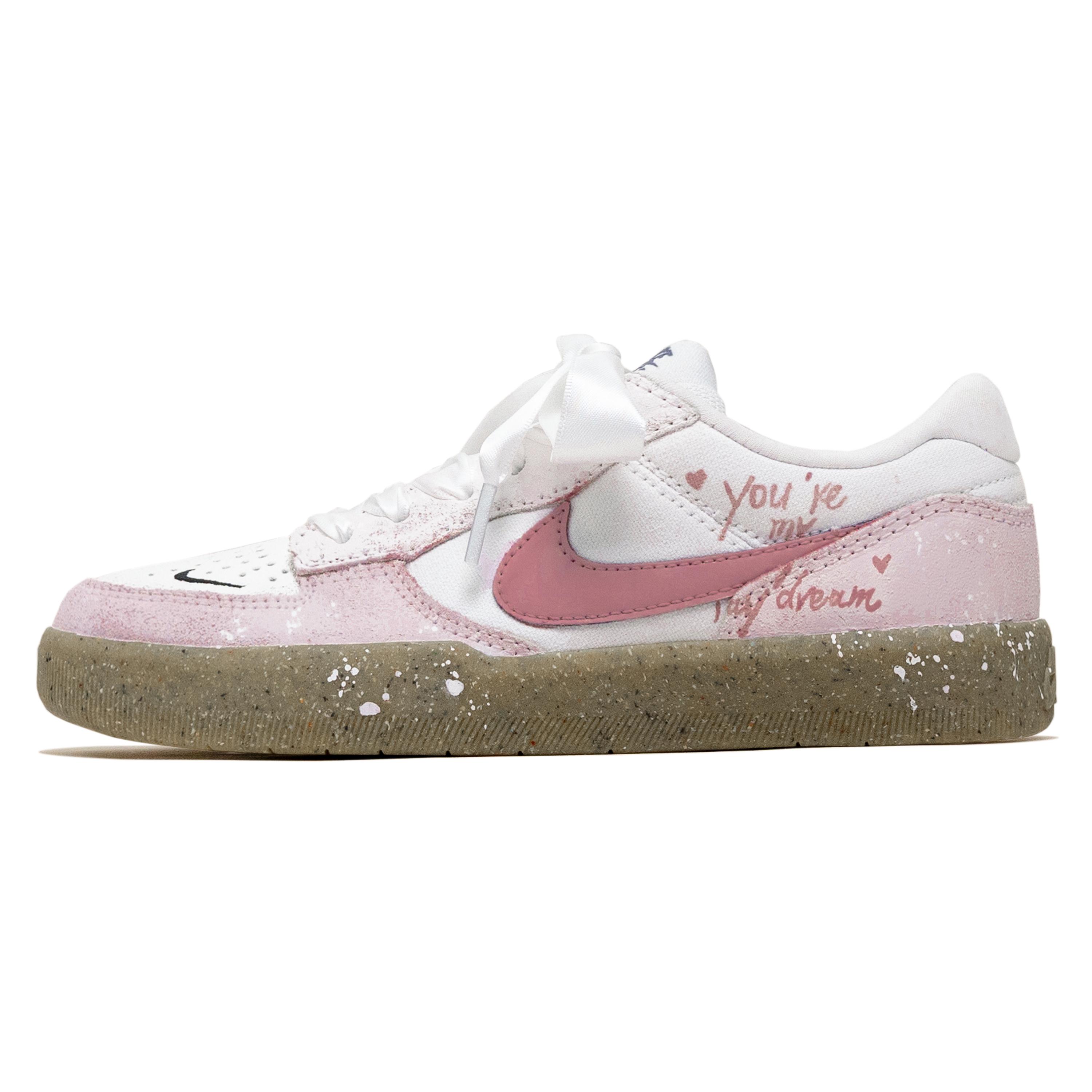 

Nike SB Force 58 Spring Cherry Blossom Abrasion Resistant Low top Skateboard Shoes Unisex Pink White CZ2959-100(Team256-) 45