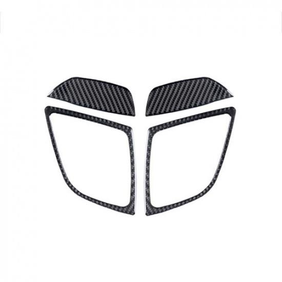 Carbon Fiber Front Left & Right Air Vent Outlet Cover Trim For Mazda 3 2014-2018