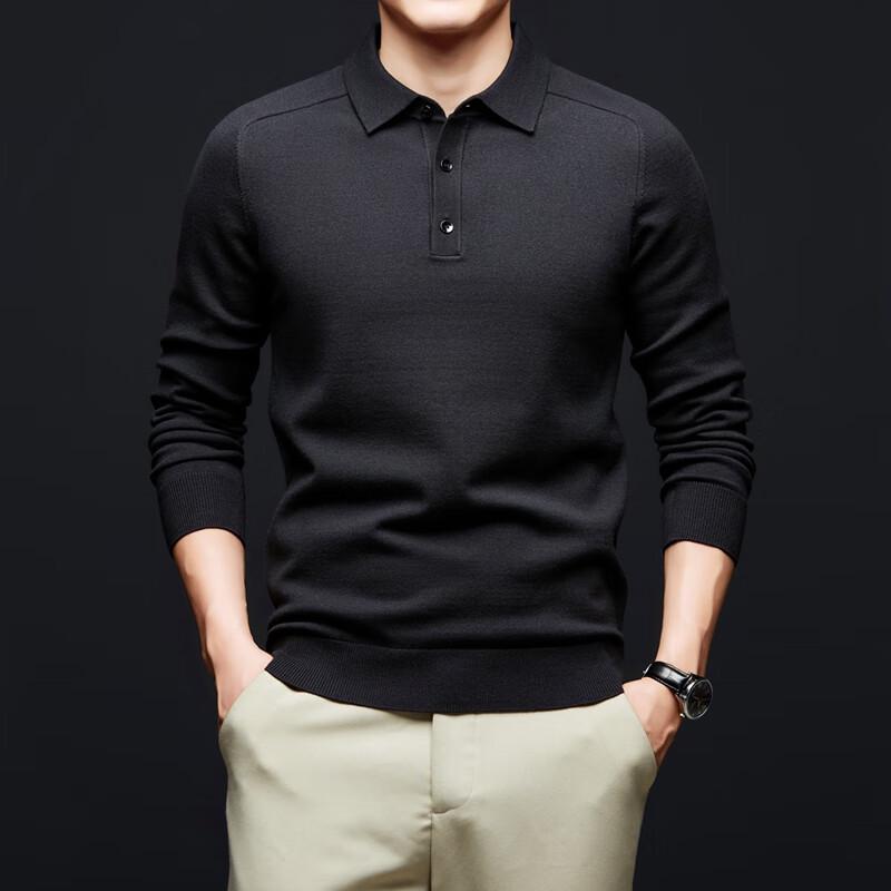 Men's Casual Polo Neck Knit Sweater