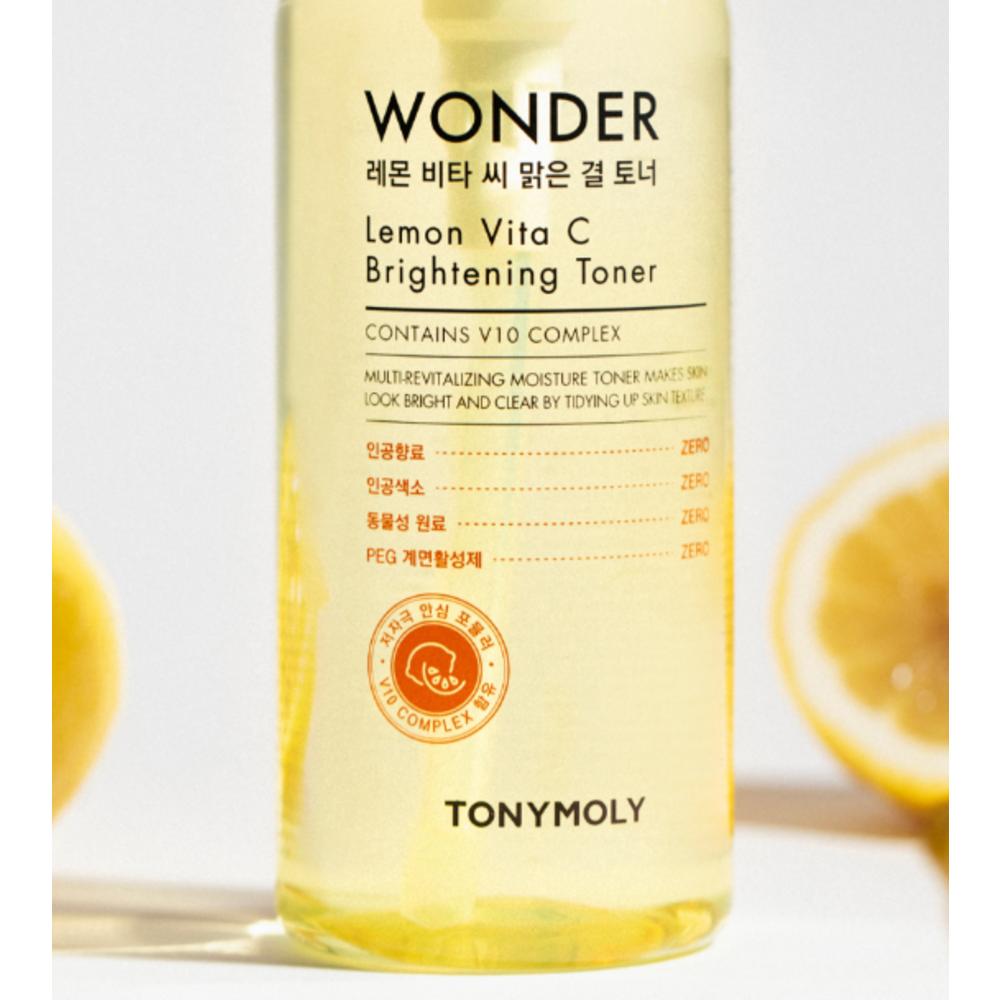 Tony Moly Wonder Lemon Vita C Clear Texture Toner, 300ml, 2 Packs