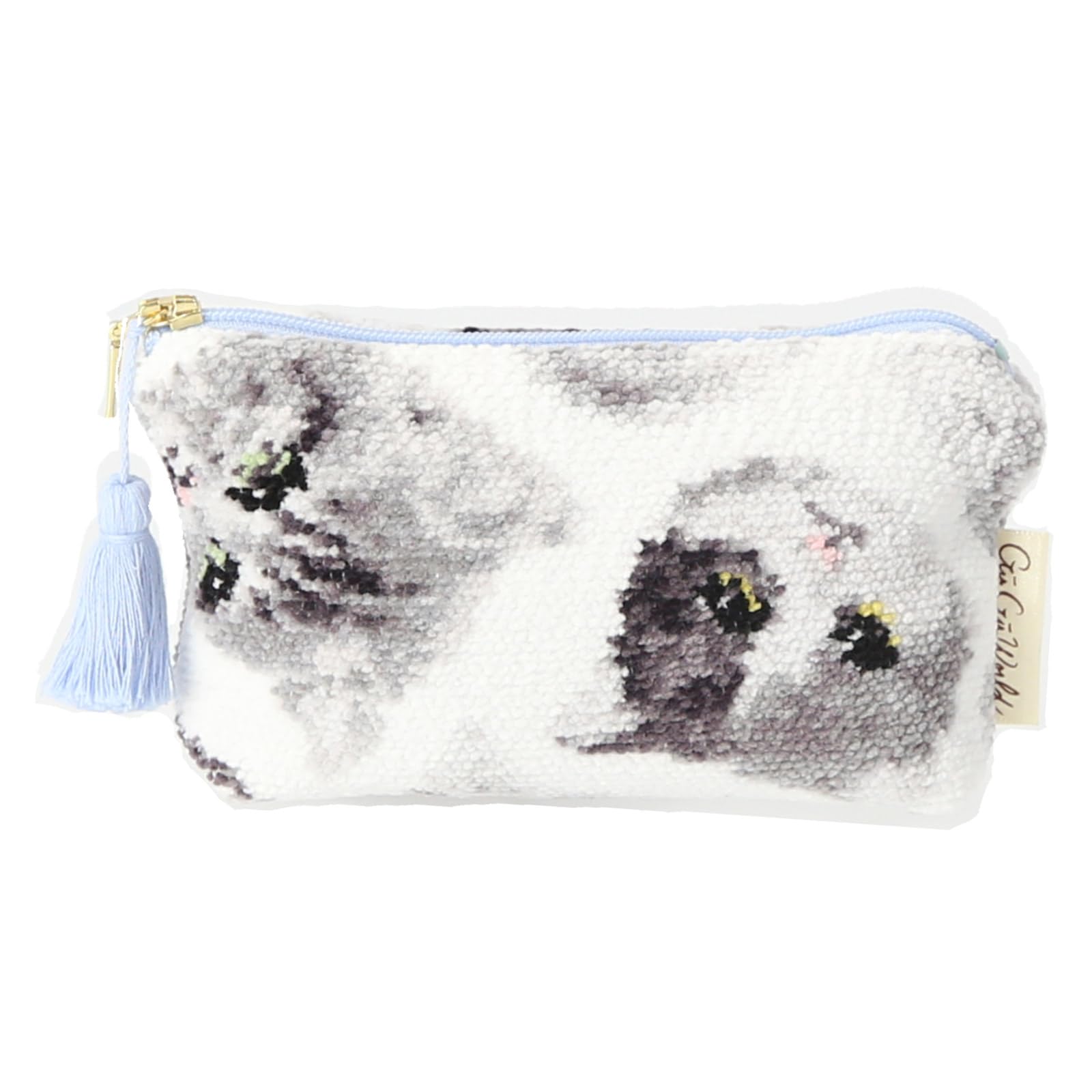 

Goo Goo World Chenille Pouch 36503504 Handkerchief, Women s Cat Design, 36503504B, White, Approx. 15cm W x 10cm H x 3cm D
