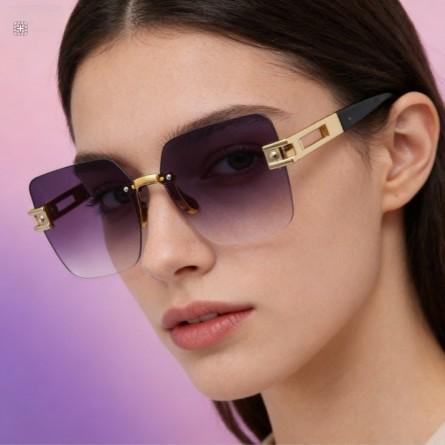 Borderless Sunglasses Adult Street Fashion Sunglasses Women'S High-End Trimmed Sunglasses
