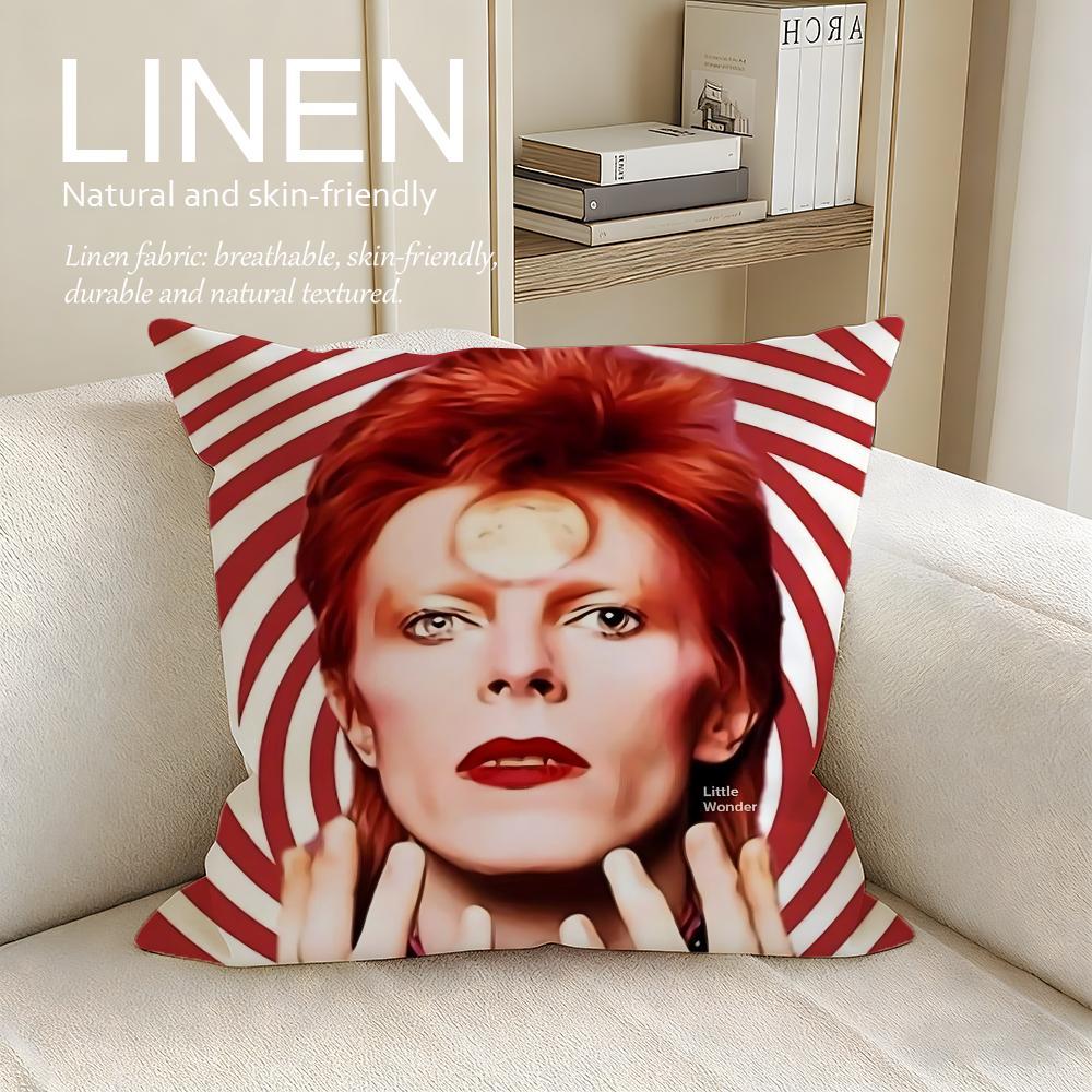 

Music David Bowie Cushion Cover Pillowcase Set Pcs x x Breathable Washable Sofa Cushion Cover 30X30cm