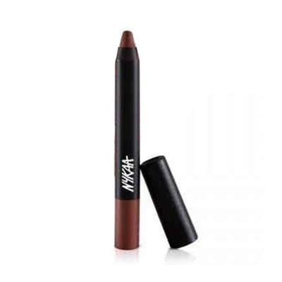 Nykaa MATTE-ilicious Dudak Kalemi - Next Level Nude (2.8gm) 04 Numaralı Renk Kanıtla Kozmetik Kalemtıraş ile