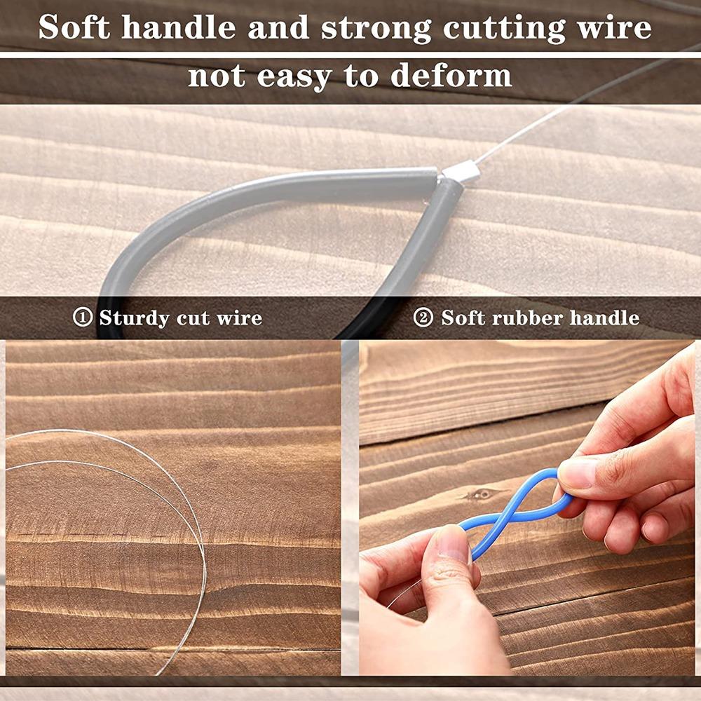 4PCS Black Clay Cutters Wire Stainless Steel Stainless Steel Cut Off Tools  Pottery Studio