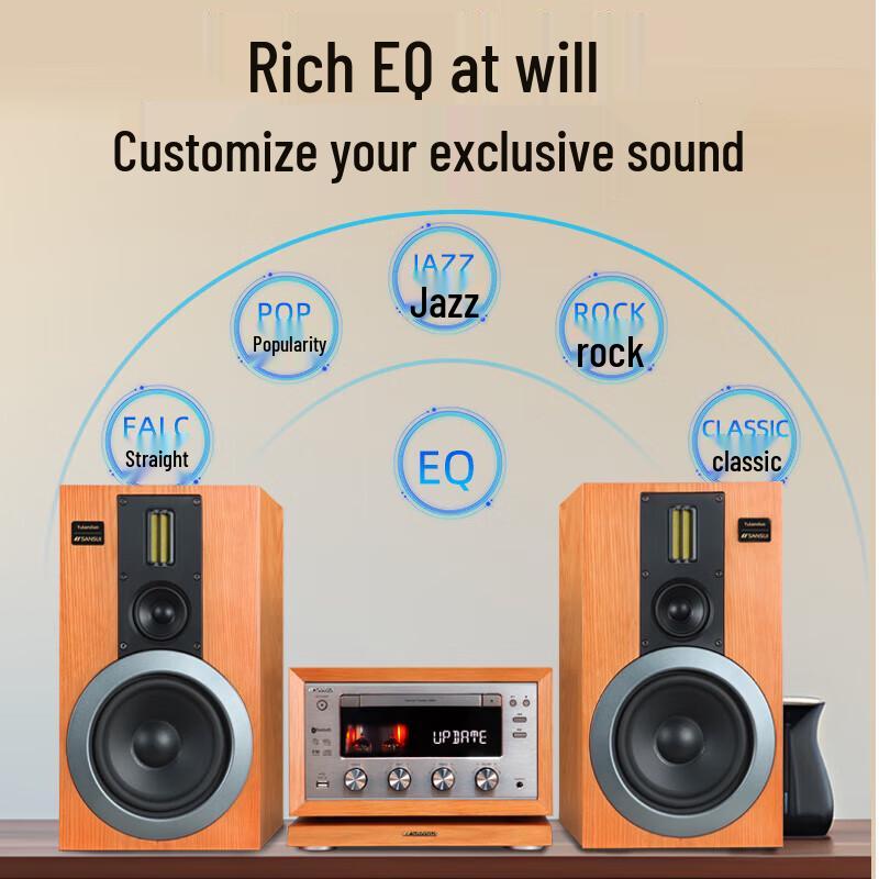 Sansui M2 Hi-Fi Tube Amplifier with CD/DVD & Bluetooth Speaker System CN plug (adapter included)