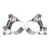 2Pcs Stainless Steel Strengthens European Style Hose Clamp Exhaust Circular Air Water Pipe Clip Sealing Welding Repair Tool