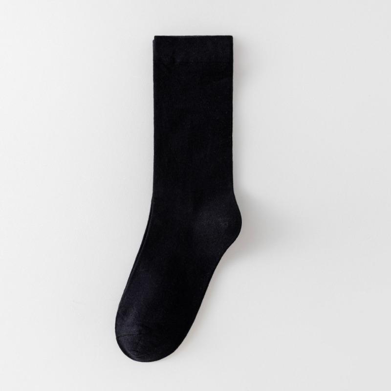 Wochenbett-Socken für Frauen: Bequeme und vielseitige mittellange Baumwollsocken, einfarbig, einfache nahtlose Frotteesocken, weiche und lockere lange Socken