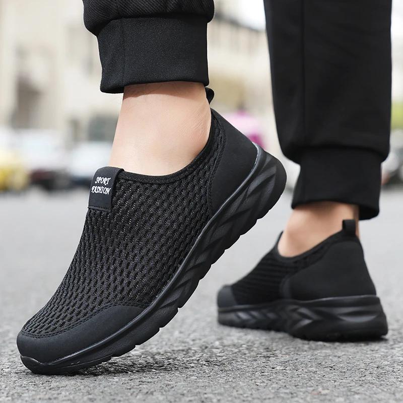 Men Women Summer Casual Sports Sneakers Breathable Lightweight NonSlip Mesh Men's Shoes Outdoor Non Slip Big Size Loafers Walking Male Tennis