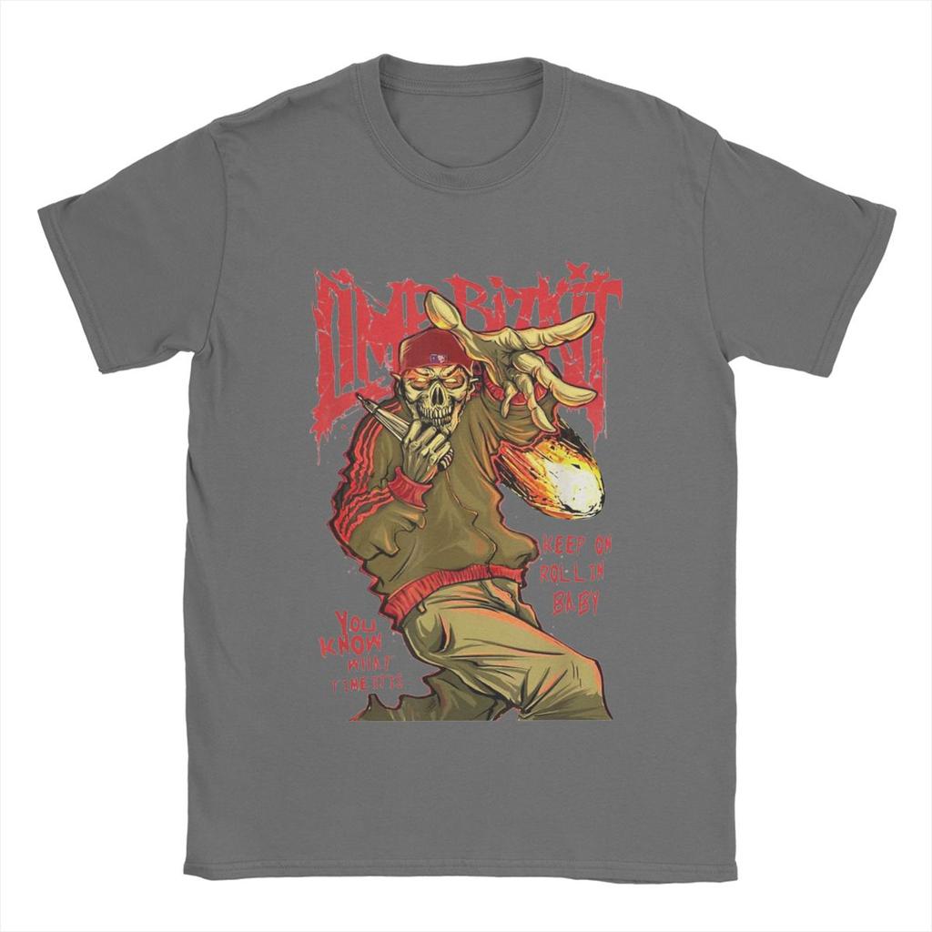 Limp Bizkit Band Herren-T-Shirts, tolle T-Shirts, kurzärmelig, Rundhalsausschnitt, reine Baumwolle, Übergrößen