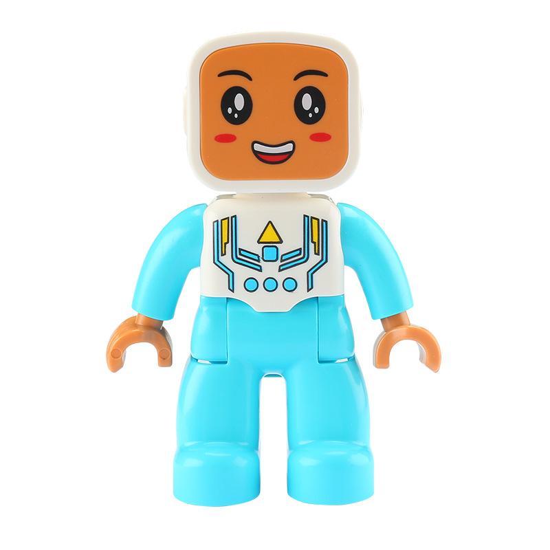 Big Building Blocks Boy Girls Family Policemen Figures Doll Compatible Duplos Children Kids Self Locking Bricks Assemble Toys