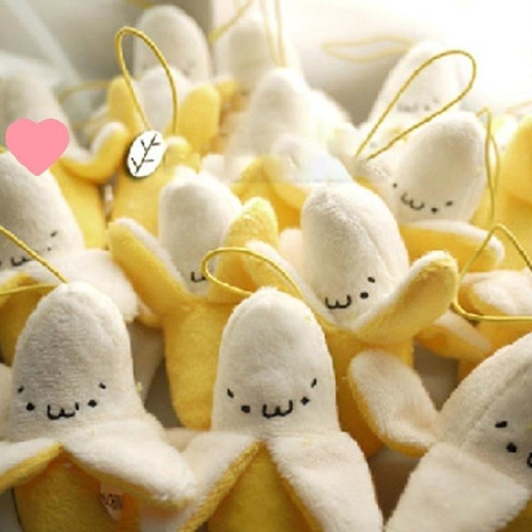 Chaveiro de Banana de Pelúcia Macio e Confortável Pingente de Bolsa Charme para Bolsas Decoração de Mochila para Crianças Adolescentes e Adultos
