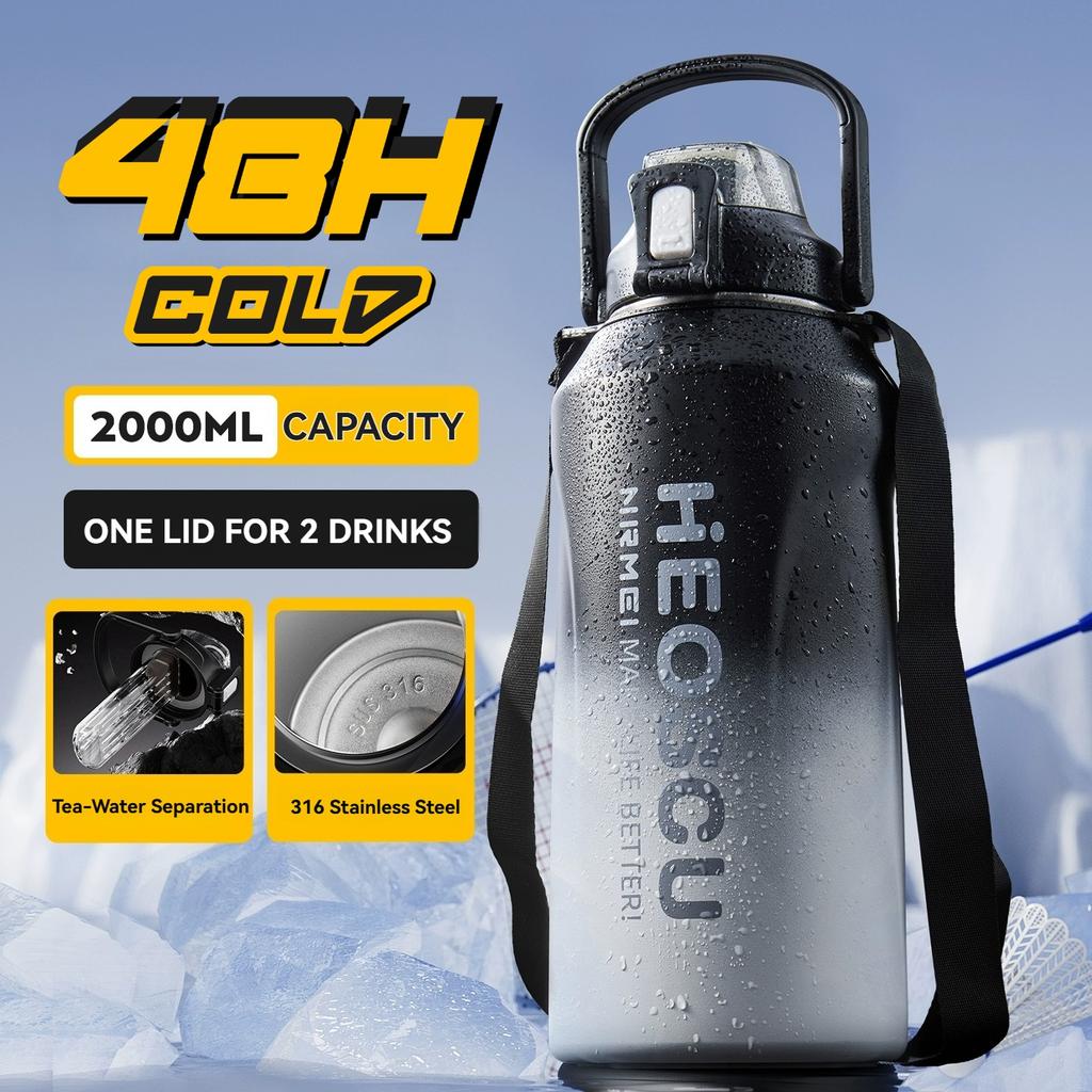 Large Tumbler Stainless Steel Thermal Water Bottle Vacuum Flasks Insulated Cold and heat Camping Sports Outdoor Activities 1