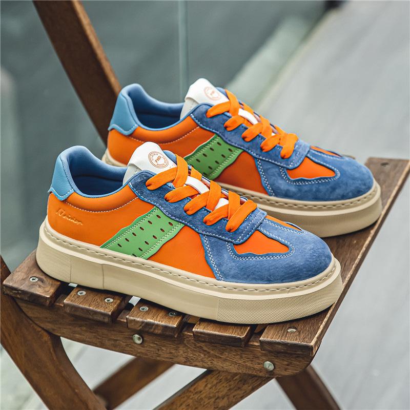 

Цветовая гамма нишевых дизайнерских кроссовок мужская весенняя увеличивающая рост повседневная обувь студенческая универсальная нескользящая износостойкая спортивная обувь 39 оранжевый