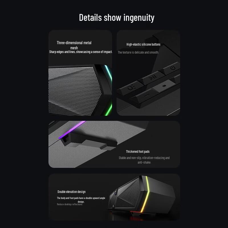 EDIFIER M30 Plus Desktop Bluetooth Gaming Speaker with RGB Lighting CN plug (adapter included)