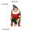 Classic Resin Gnome in Rocking Chair Statue, 1pc,YTabletop Resin Figurine, Home Entryway Balcony Corridor Ornament, Christmas Valentine's Thanksgiving
