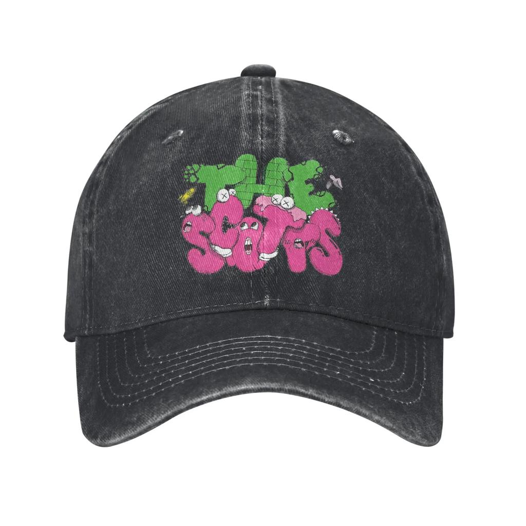 T-Travis Scott  Baseball Caps Classic Distressed Denim Snapback Cap for Men Women Outdoor Running Golf Adjustable Fit Caps Hat