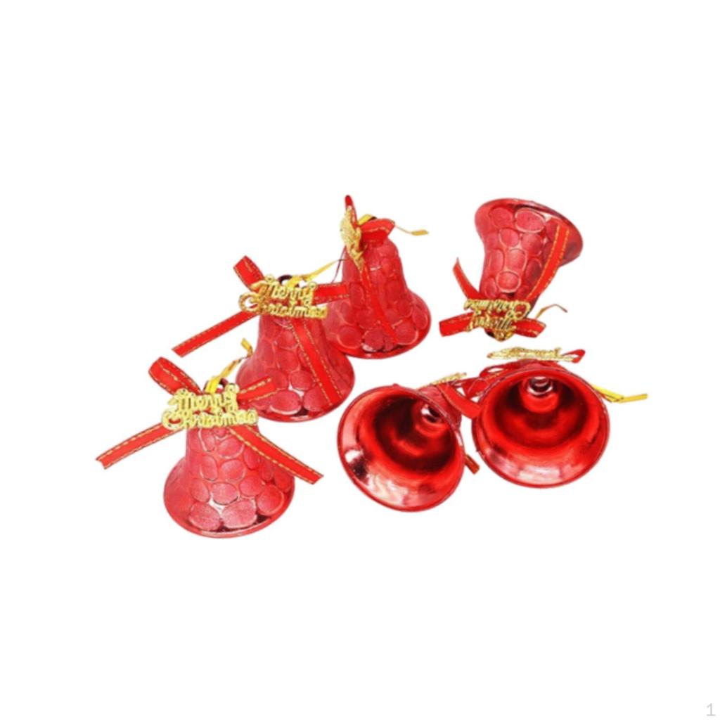 6 Stück Weihnachtsglocken-Ornament zum Aufhängen für Jahr