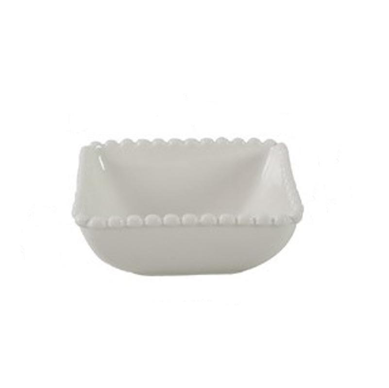 Retro-weißer Perlrand-Keramik-Europäisch-Western-Speisenteller, Kuchen, personalisierter Steakteller, Salatschüssel