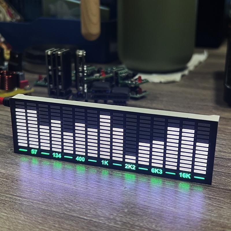 Multi-mode Voice Control Music Spectrum LED Pickup Rhythm Analyzer Light Display Audio Level Indicator VU Meter Atmosphere Lamp