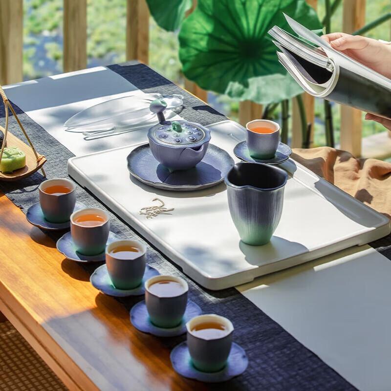Edenus Summer Lotus Ceramic Kung Fu Tea Set