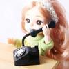 1/12 Dollhouse Miniature Plastic Telephone Classic Furniture Decor Kids Pretend Play House Toy Gift Accessories