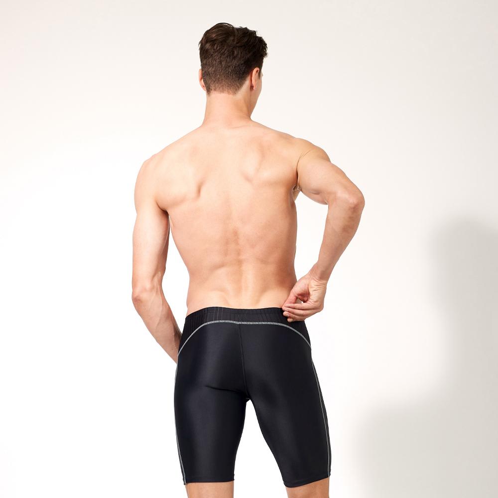 Beijigelleu Men'S 5-Part Diagonal Graphic Square Competitive Indoor Swimsuit Bez-X404K