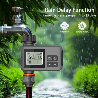 Insoma Automatic Water Timer Intelligent Irrigation Watering System Sprinkler Timer Garden Programmer Equipment IPX7 LCD Display