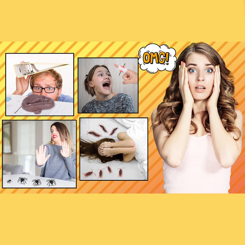 Witz- und Streich-Set, Lustige Scherzartikel, Neuheiten-Spielzeug für Kinder und Erwachsene, Party-Streichzubehör, Überraschungsgeschenke.