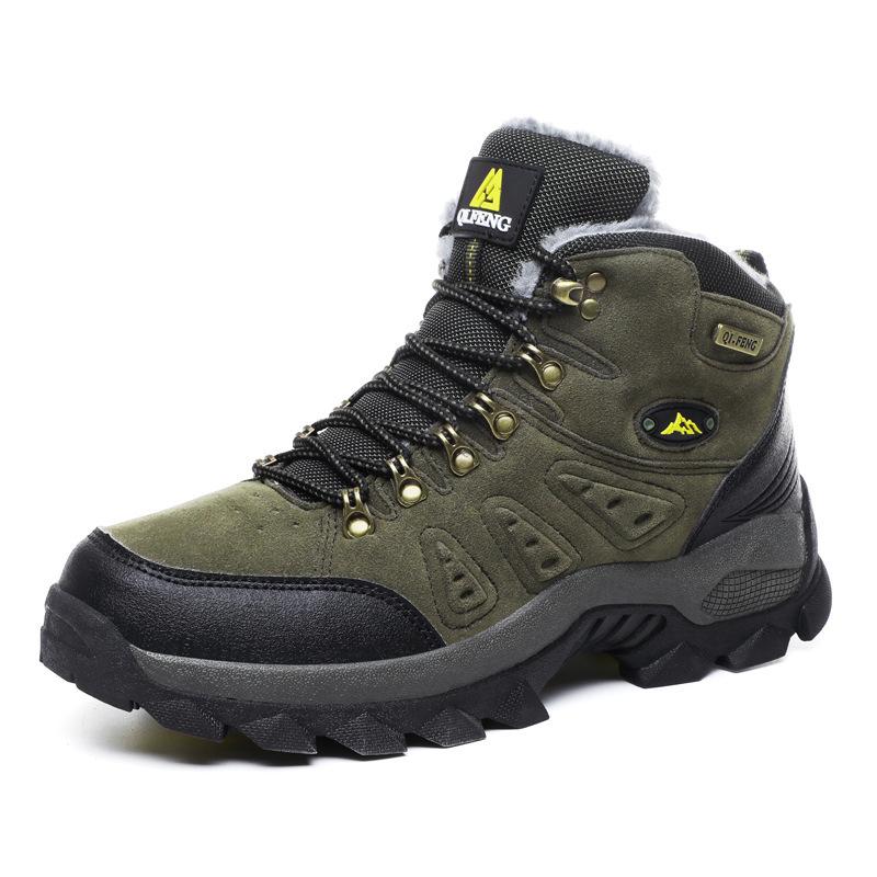 Autumn and winter high-top outdoor shoes warm hiking shoes cotton shoes couple hiking shoes 36
