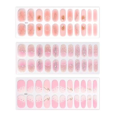 Nagellackstreifen,Nagelfolien,Full Wrap Nagelaufkleber,Gel-Nagelstreifen,Selbstklebende Nagelkunst-Abziehbilder mit Nagelfeile
