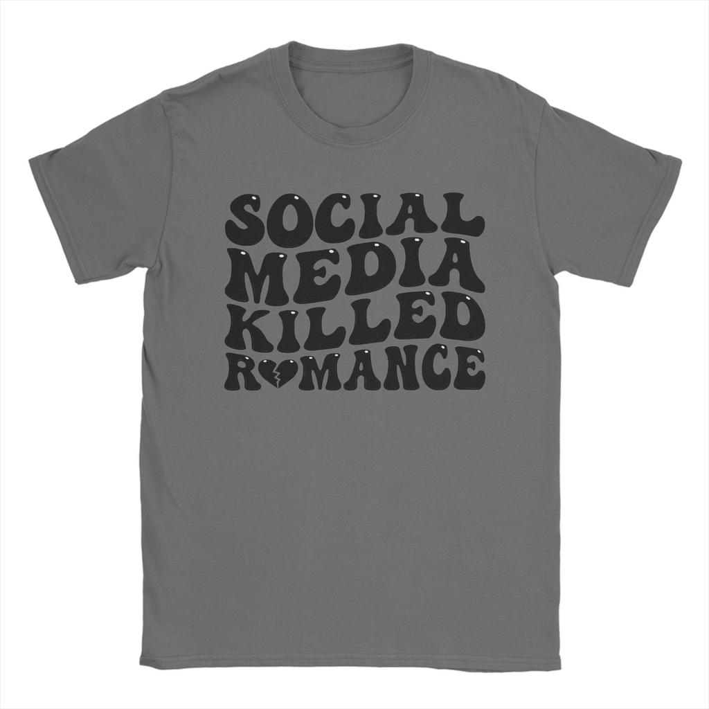 Hipster Social Media Killed RoUnisexce T-Shirt Men O Neck 100% Cotton T Shirts  Short Sleeve Tees Printing Tops