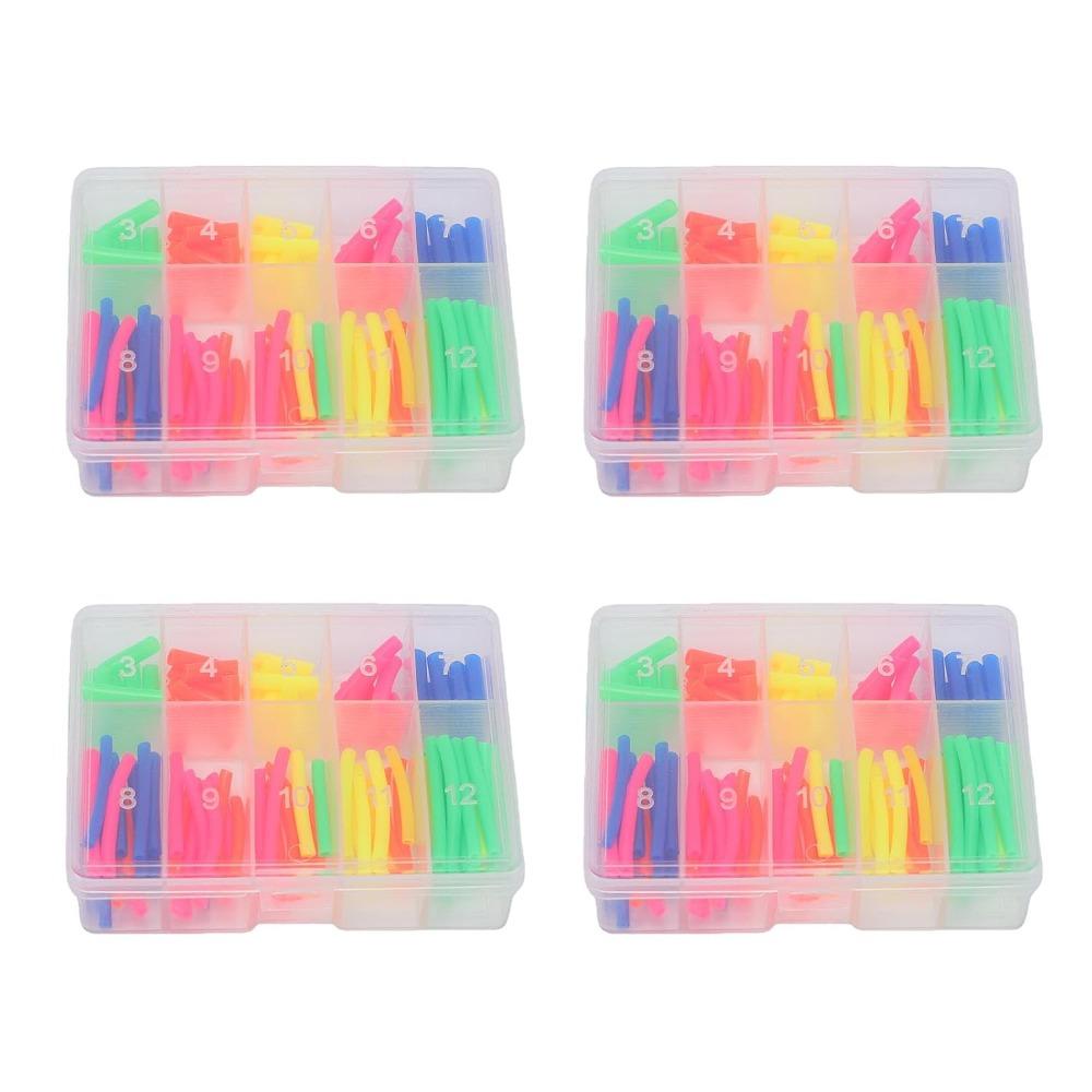 4 Boxes Reusable Heat Shrink Tubing Kit PVC Fishing Shrink Wrap Tube For Fishing