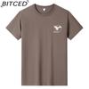 BITCED Bavlněné tričko s krátkým rukávem Pánská móda Košile s volným polovičním rukávem Košile s potiskem