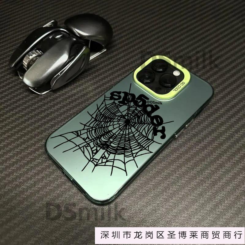 Popular spider web iPhone16Pro phone case 15/14/13 laser 12 Apple 11XsMax/p
