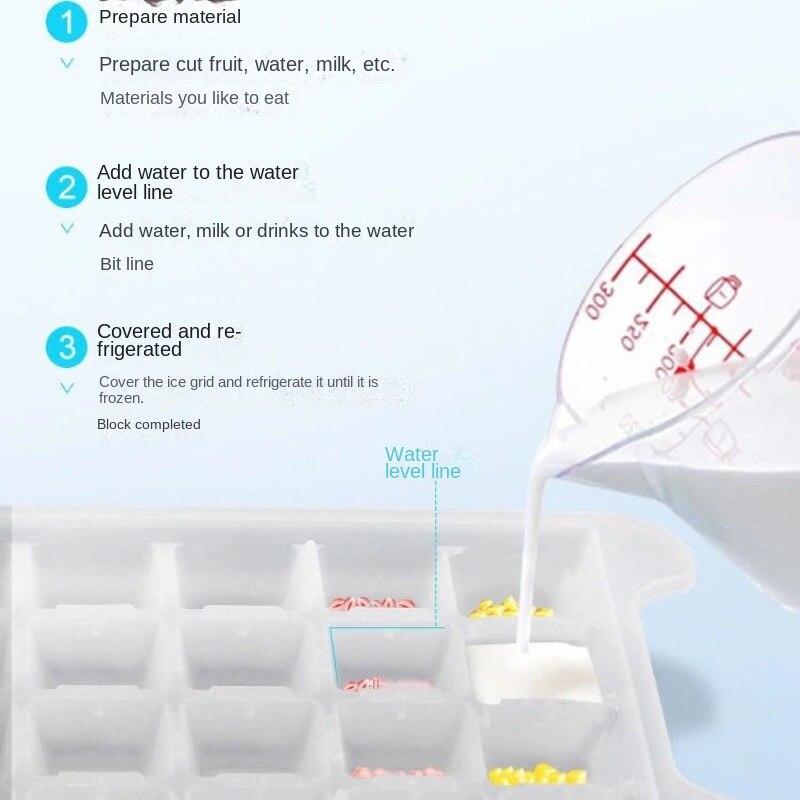 Forma do kostek lodu z żelu krzemionkowego, jadalna, domowej roboty kostka lodu, mała kostka lodu, kreatywna, zamrażarka.