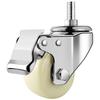 JNL 304 Stainless Steel Threaded Stem Caster Wheel with Brake
