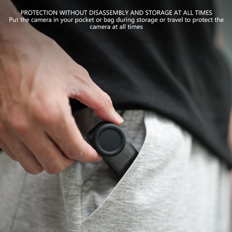 Objektivkappe Flexibler Stoßfester Objektivschutz Mit Anti-Rutsch-Griff Weiches Silikon Für Action-Kamera Schutzzubehör