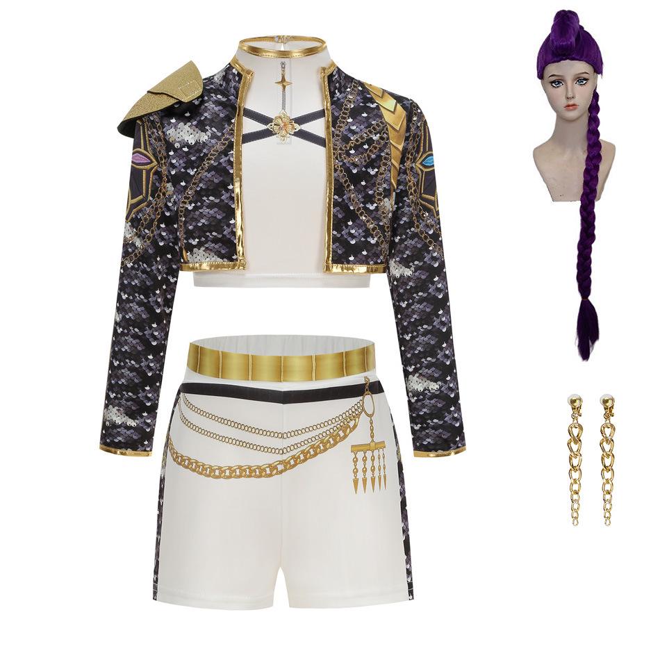 Demon Hunter Team Rumi Zoey K-POP Cosplay Costume Set for Stage Performance