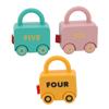 Kids Learning Locks Sliding Car Shape Children S Color Discrimination Learning Lock with Key Early Education Toys