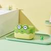 Scatola Detersivo Drenante Forma di Rana Carina Portatile Scatola Animale in Plastica Antiscivolo Bagno Decorazione Casa Materiale PP Supporto Doccia