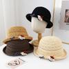Cute Muppet Decorative Knitted Hat Spring and Autumn Sunscreen Picnic Top Hat Spring and Autumn Elegant Basin Hat