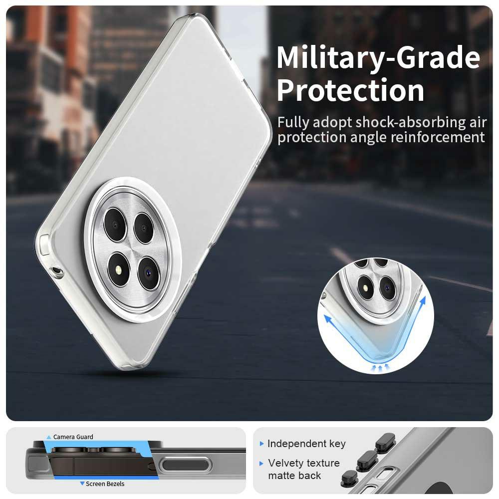 

Phone Case for Xiaomi Poco C75 4G/Redmi 14C 4G/14R 5G/A3 Pro 4G/A4 5G PC+TPU+PET Matte Back Cover Green