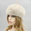 Luxury Mink Fur Hats for Women Winter Warm Solid Genuine Fur Cap High Quality Female Fur Hat