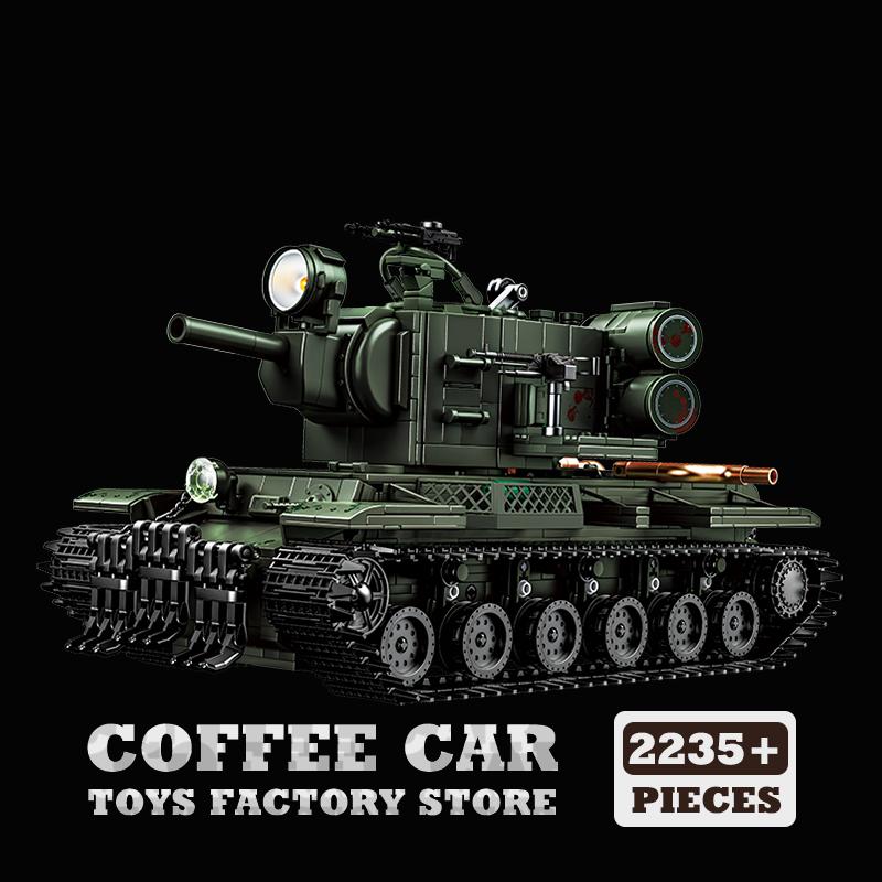 

НОВЫЙ Тяжелый Танк V2 Строительные Кубики WW2 Военный Панцер MOC Блоки Игрушки-Пазлы Армейский Солдат Бронированные Машины Модель Подарки на День Рождения DIY