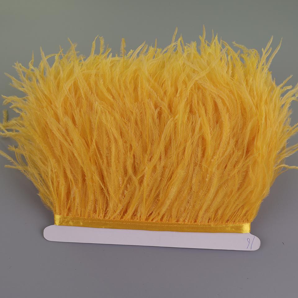 2M Pštrosí peří na stuze pro vyšívání šití do šatů ozdobné peří na pásce třásně pro oblečení