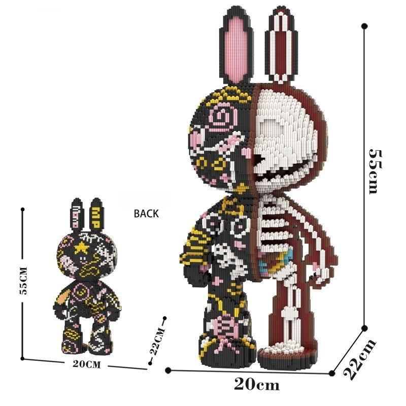 

Новые 8000 шт. Алмазные Части Сборка Кроликов, Головоломка Строительные Блоки Игрушки Мальчики и Девочки Подарок на День Рождения Lhome Украшение 55 см
