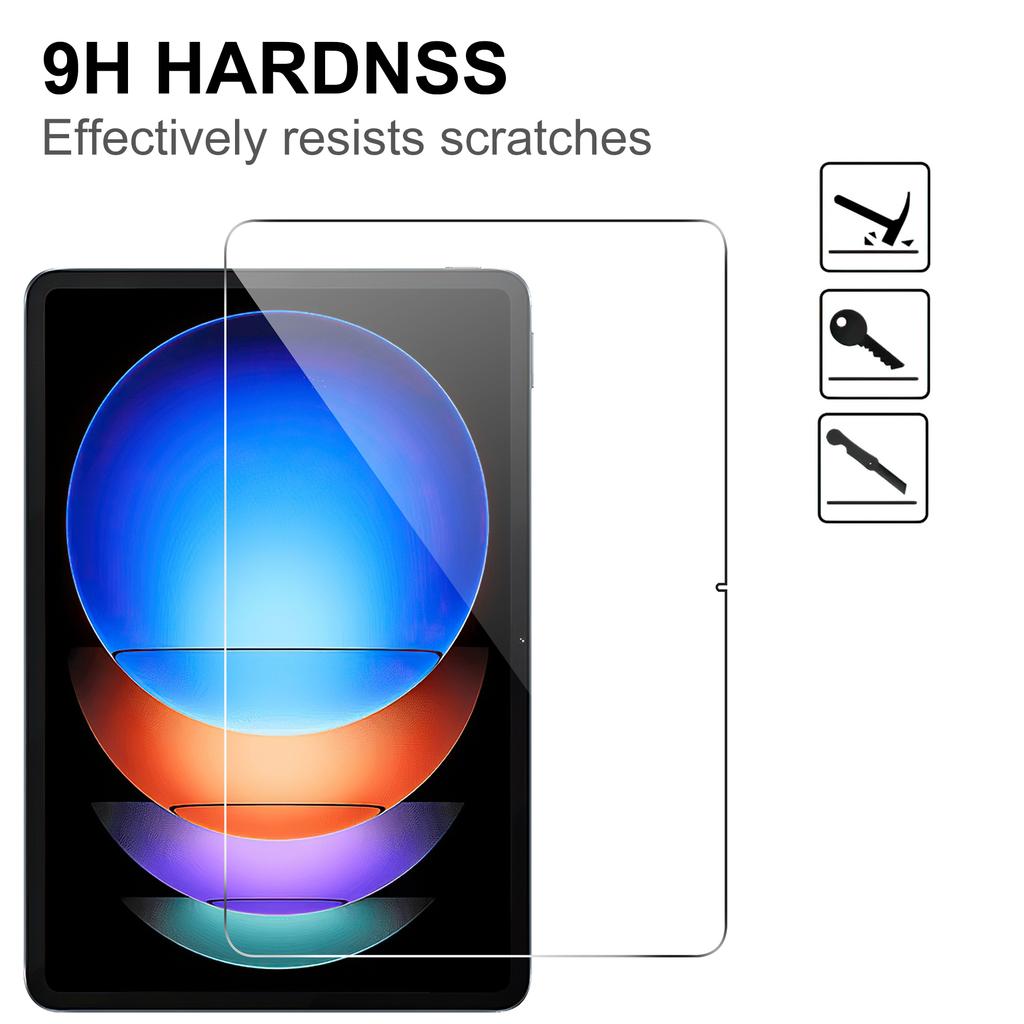 For Xiaomi Pad 6S Pro 12.4 Tempered Glass Screen Film 2.5D Straight Edge Screen Protector