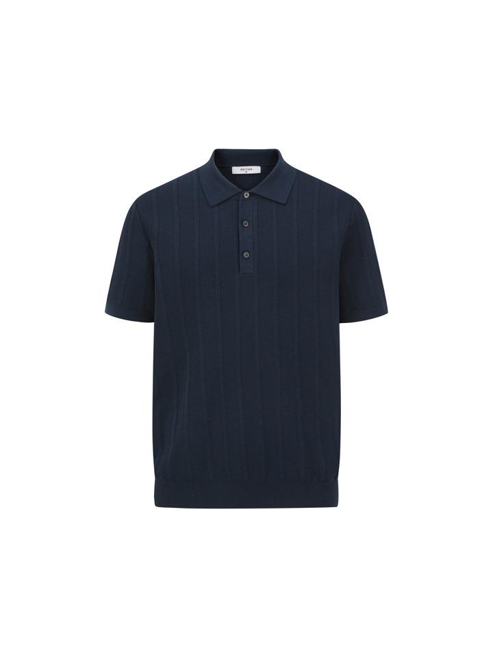 Edition Men S) Vertical Pattern Knit Short Sleeve Polo Shirt_Nef2Et1623Pgn Pgn (Peacock Green) / 95