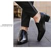 Men's High Heel Leather Shoes - 6CM and 8CM Height Options, Genuine Leather, Trendy Pointed Design